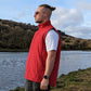 Diadora Italian Vintage Red Gilet Jacket Men Size Large