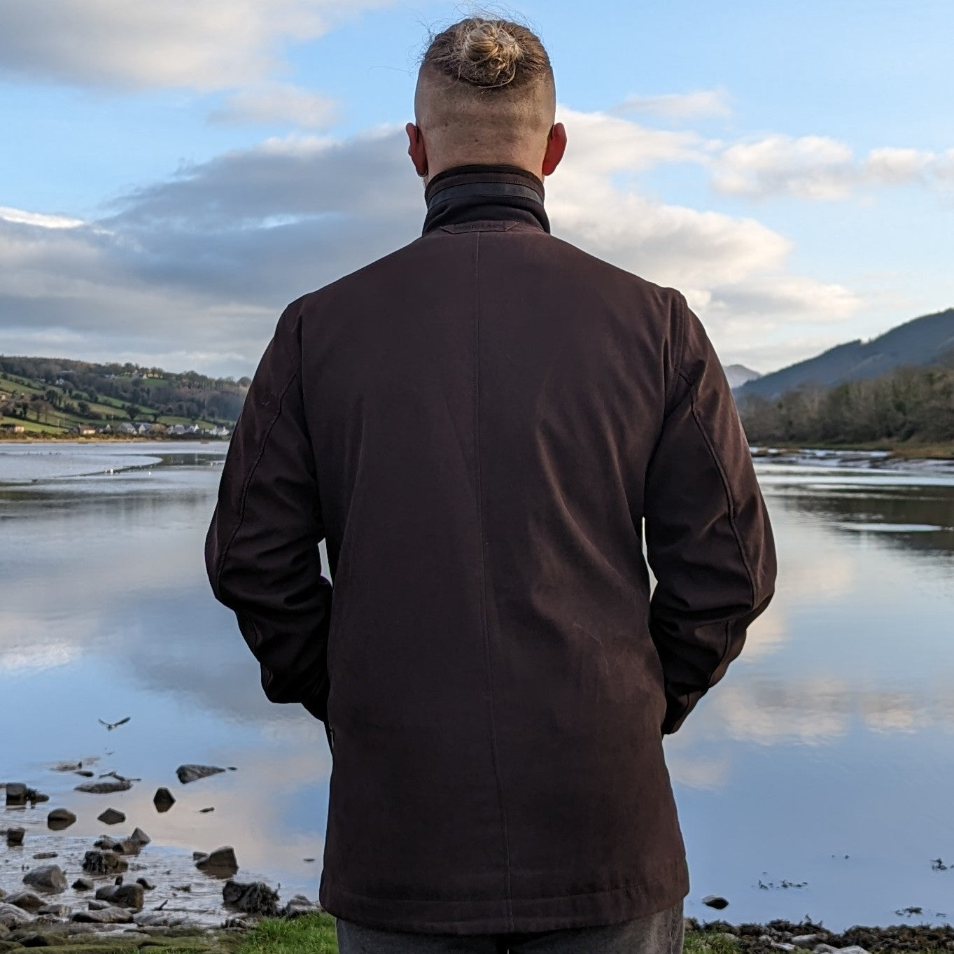 Douglas 'Defining Casual' Brown Collared Jacket Men Size Large