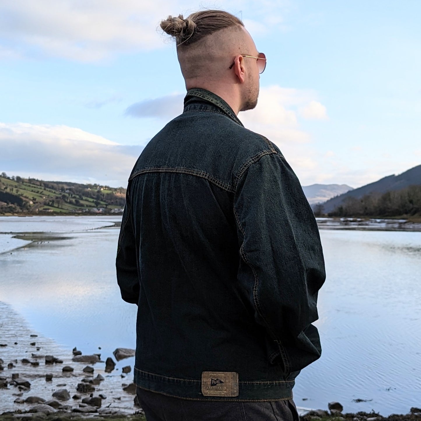 Pool Jeans Vintage Green Denim Jacket Men Size Large