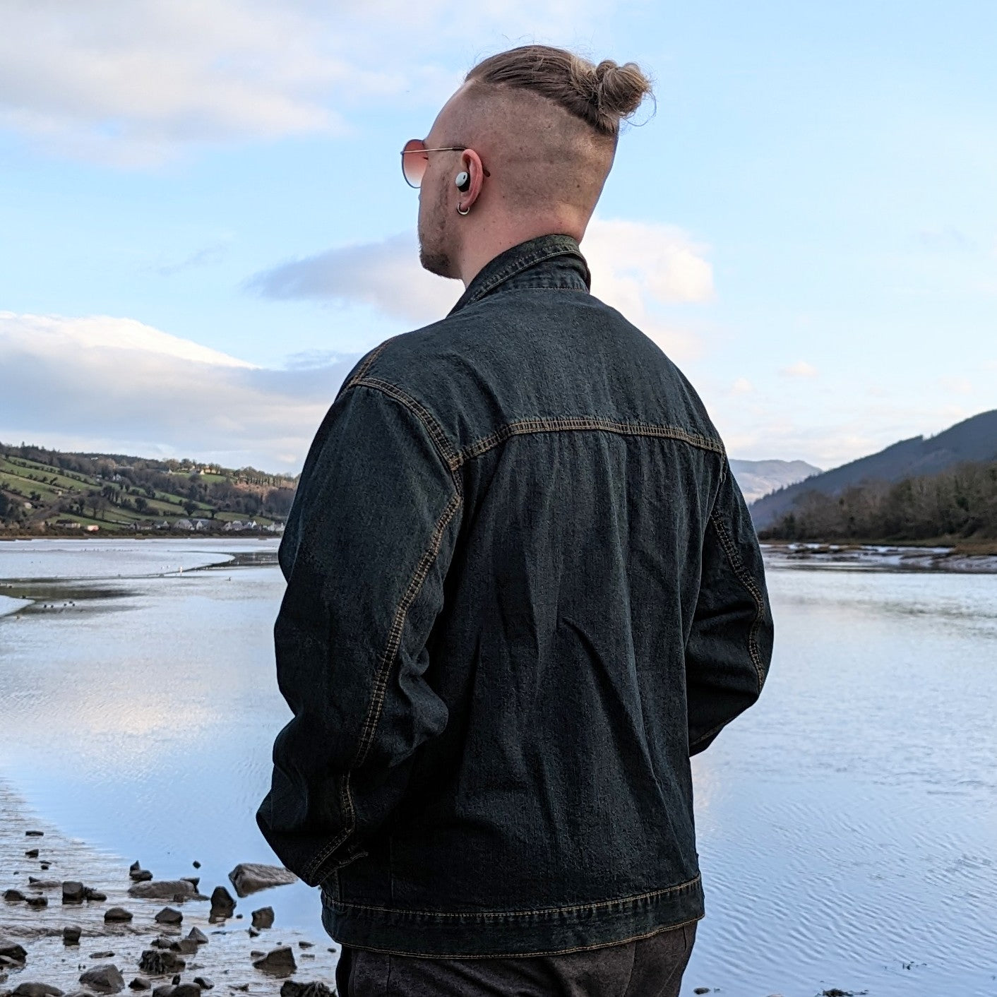 Pool Jeans Vintage Green Denim Jacket Men Size Large