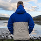 Penfield Blue & White Vintage Half-Zip Windbreaker Jacket Men Size Large