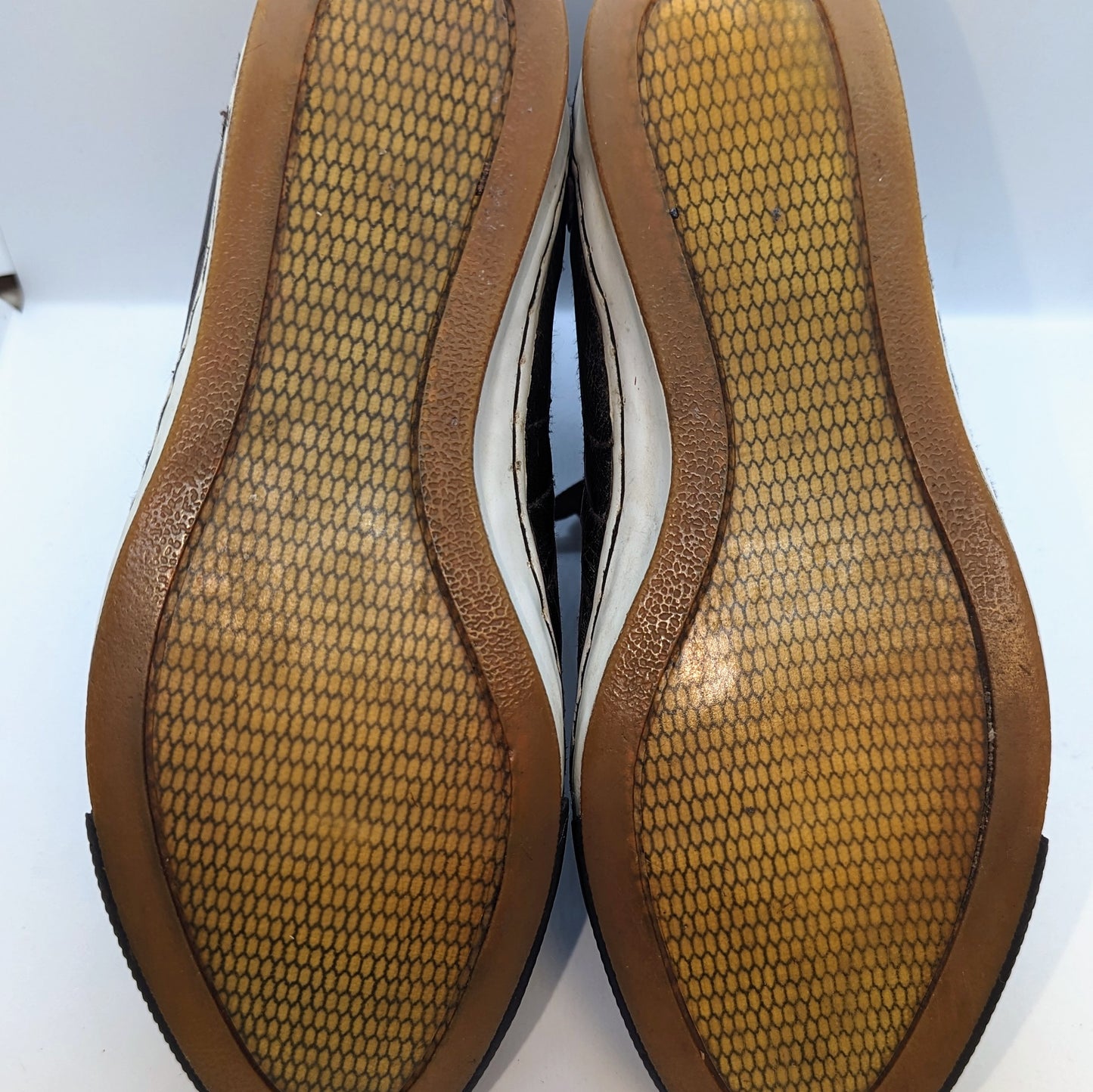 Puma Alexander McQueen Brown Leather Vintage Trainers Men Size UK 6.5