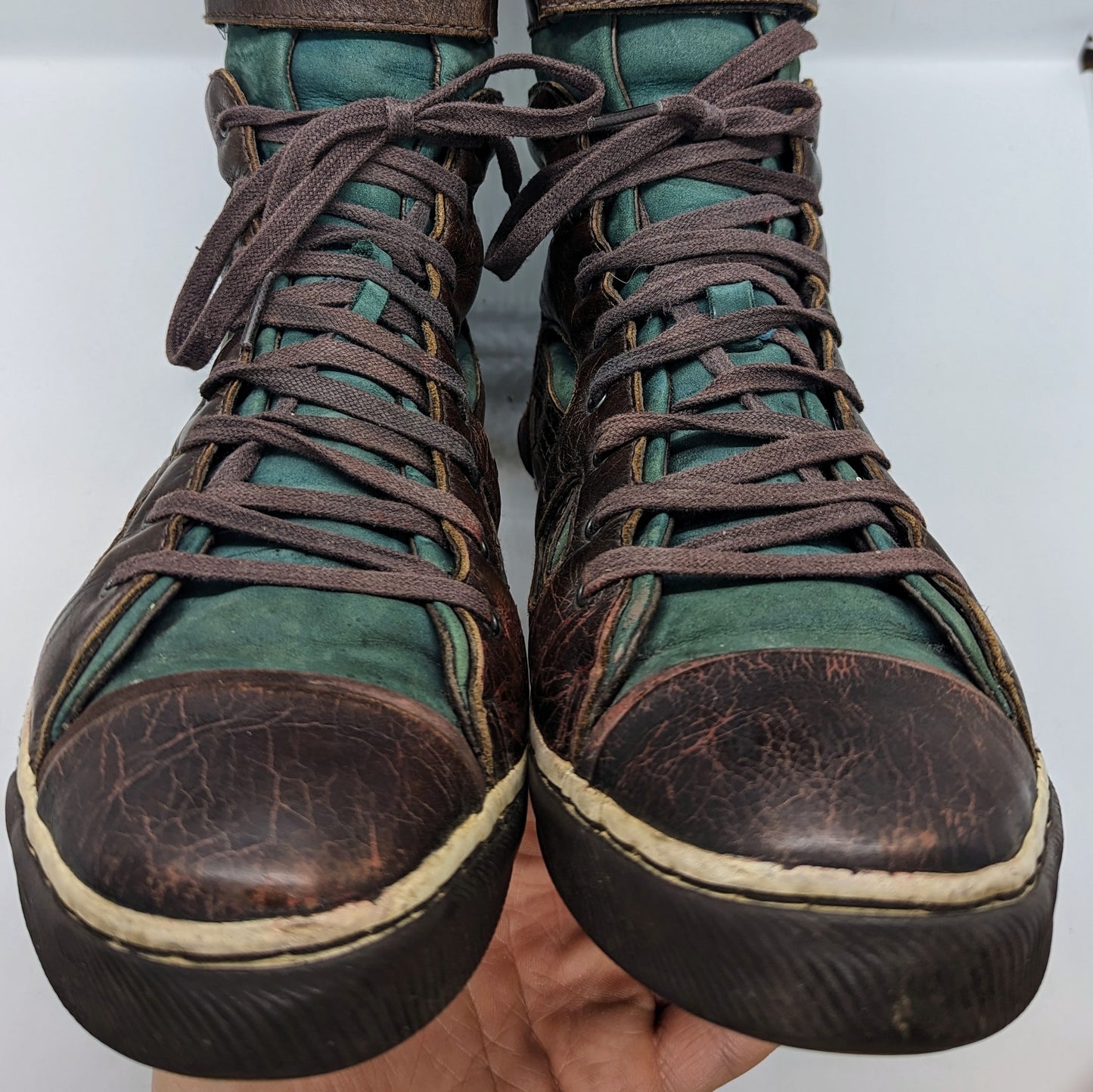 Puma Alexander McQueen Brown Leather Vintage Trainers Men Size UK 6.5