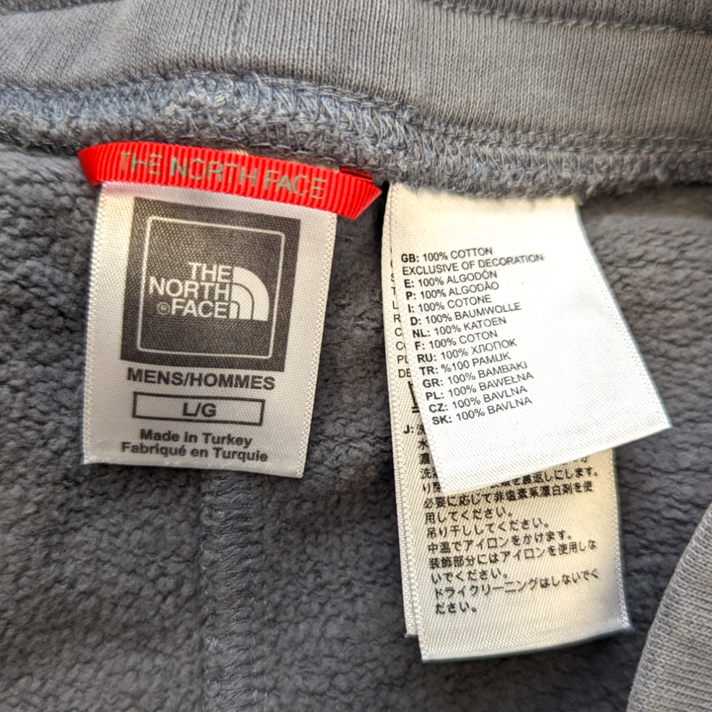 The North Face Grey Fleece Joggers Bottoms Men Size Large