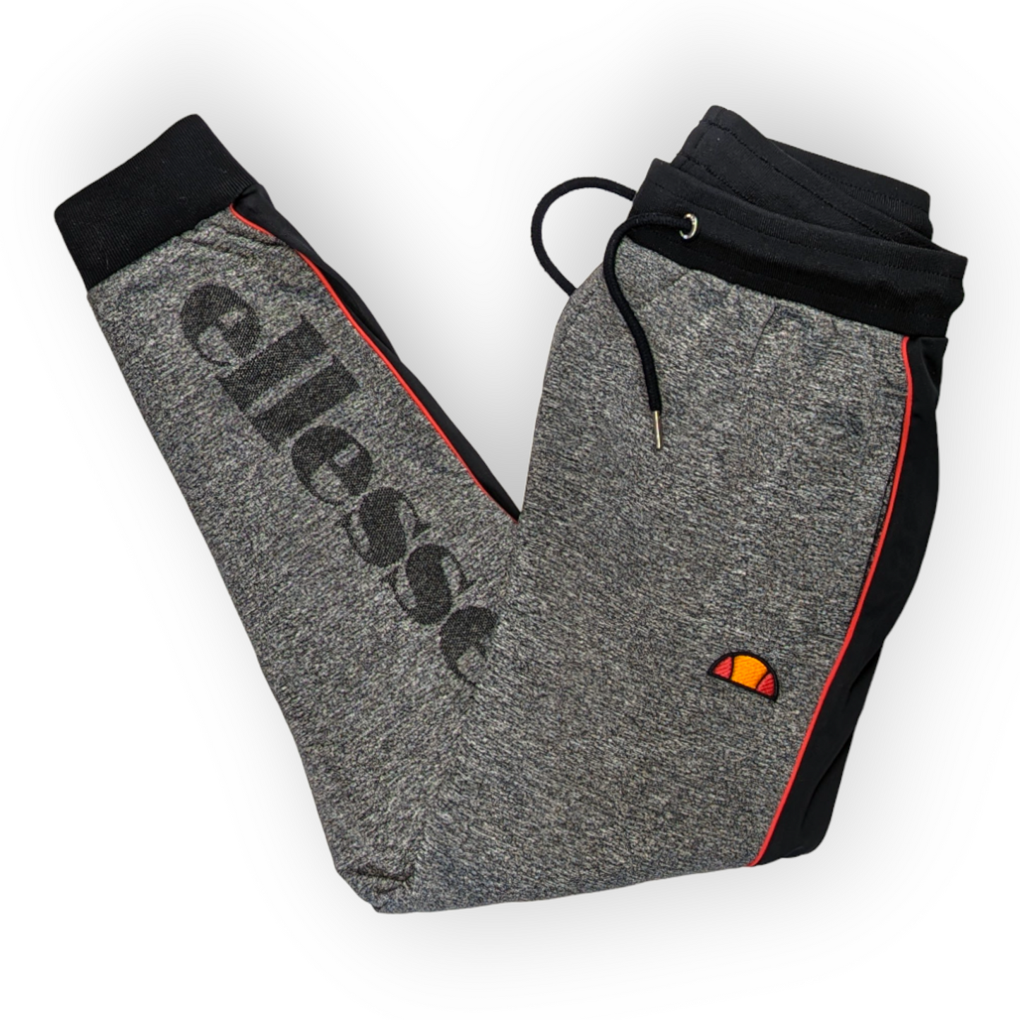 Ellesse Black Grey Fleece Joggers Sweatpants Men Size Medium