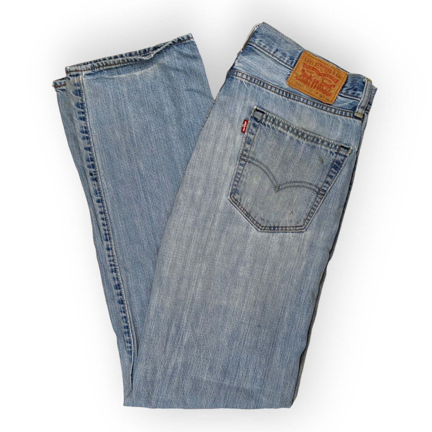 Levi's 751 Blue Regular Straight Fit Jeans Men Size W34/L34