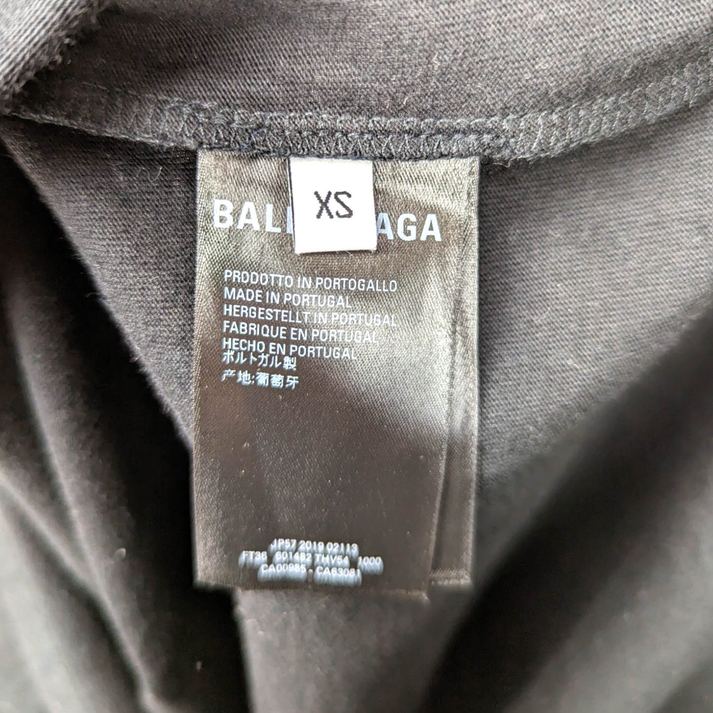 Balenciaga Black Oversized Short Sleeved T-Shirt Men Size XS