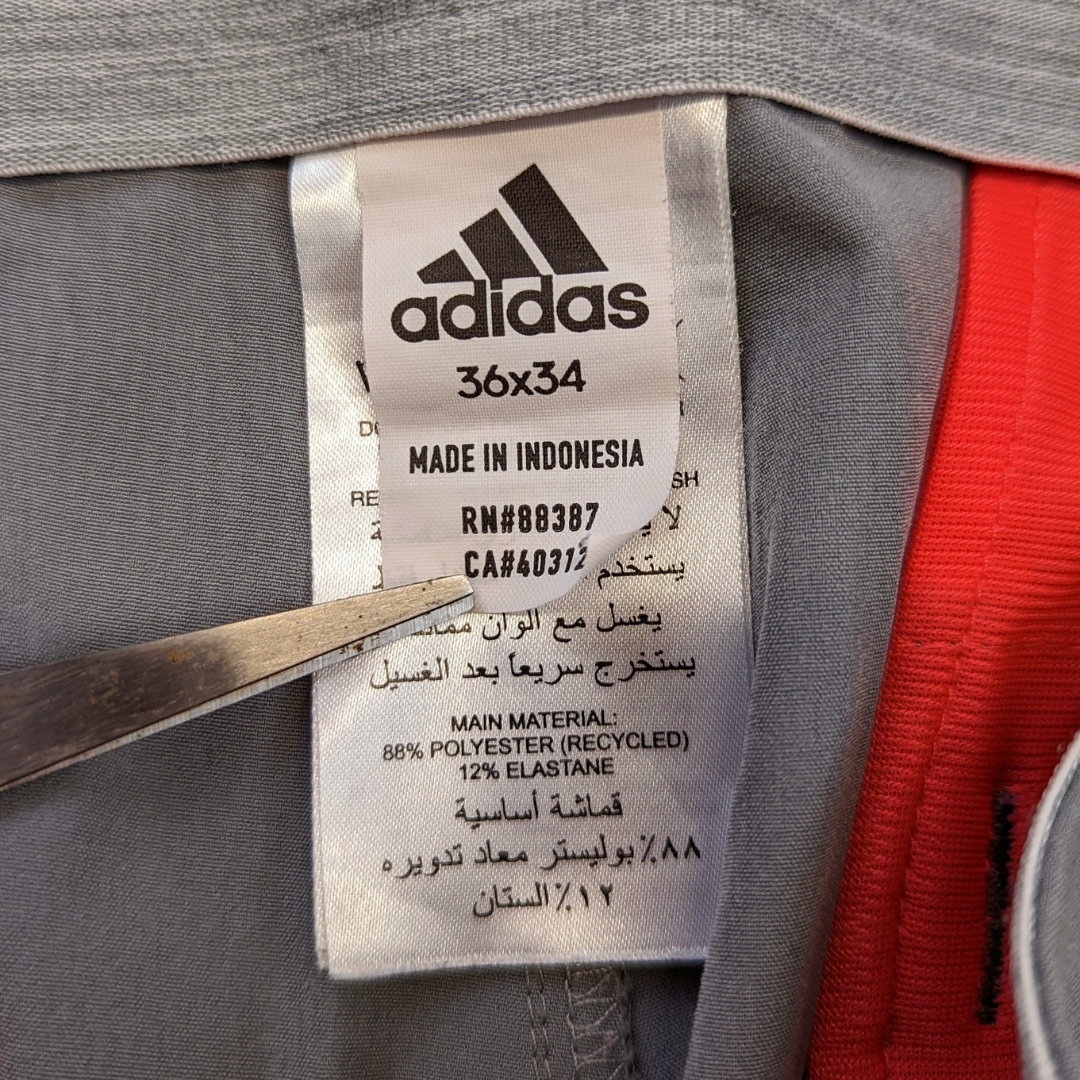 Adidas Grey Classic Golf Trousers Men Size W36/L34