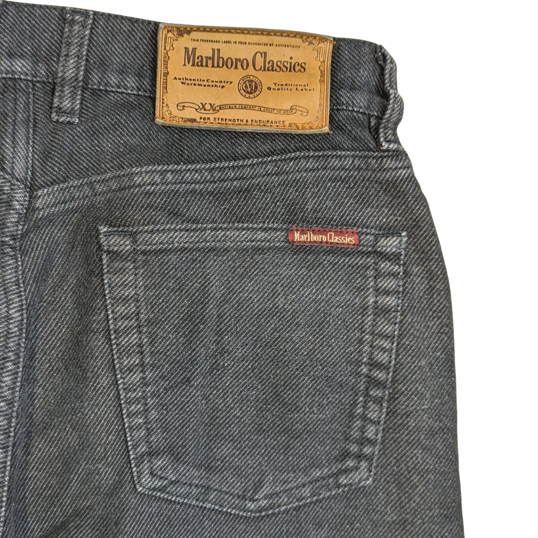 Marlboro Classics Black Straight Fit Jeans Men Size W32/L30