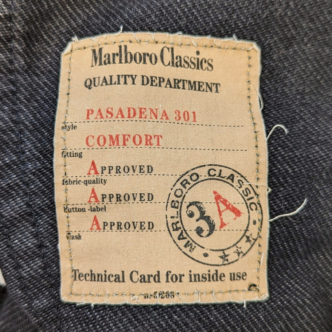 Marlboro Classics Black Straight Fit Jeans Men Size W32/L30