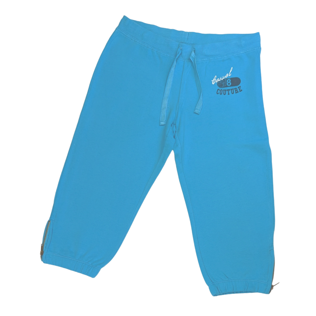 Casual 8 Couture Vintage Blue Casual Summer Capri Joggers Women Size UK 10