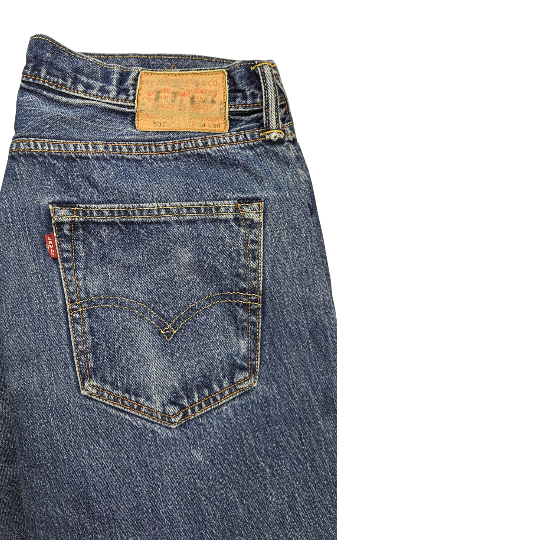 Levi's 501 Blue Straight Fit Jeans Men Size W34/L30