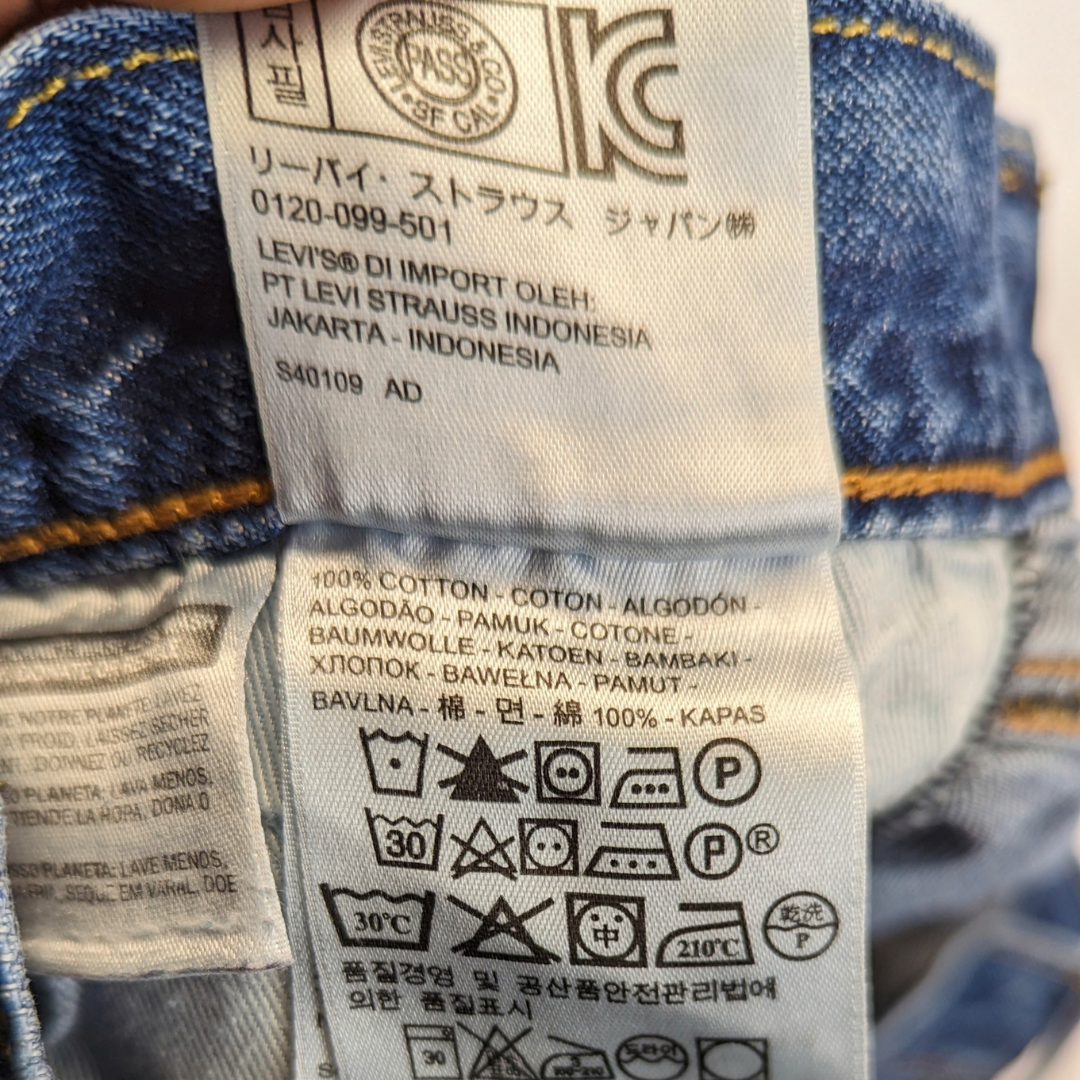 Levi's 501 Blue Straight Fit Jeans Men Size W34/L30