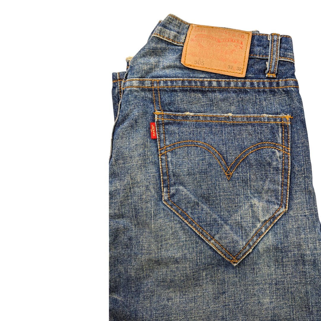 Levi's 505 Blue Straight Fit Jeans Men Size W32/L32